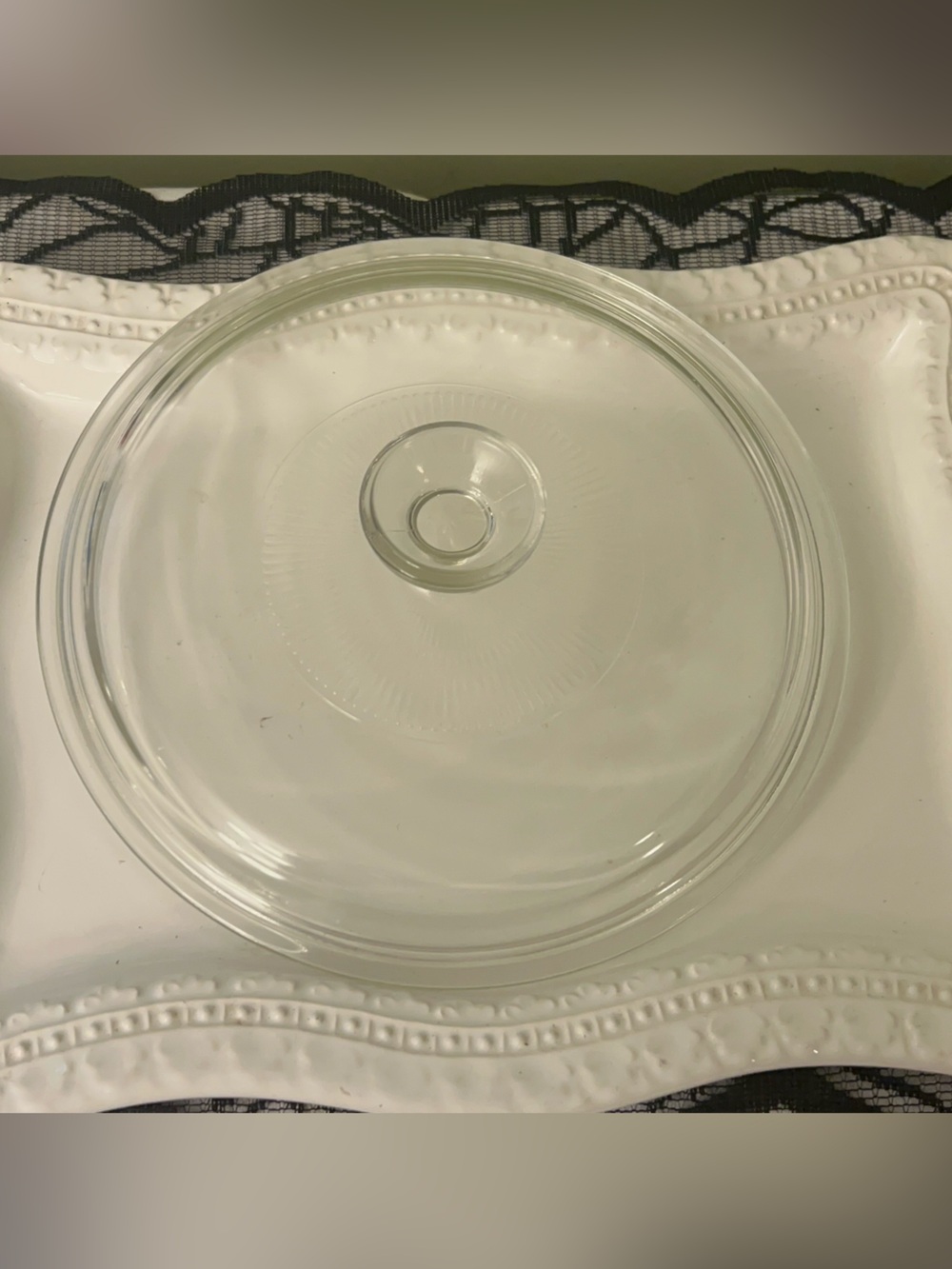 PYREX Clear Glass Lid Stamped G1C
